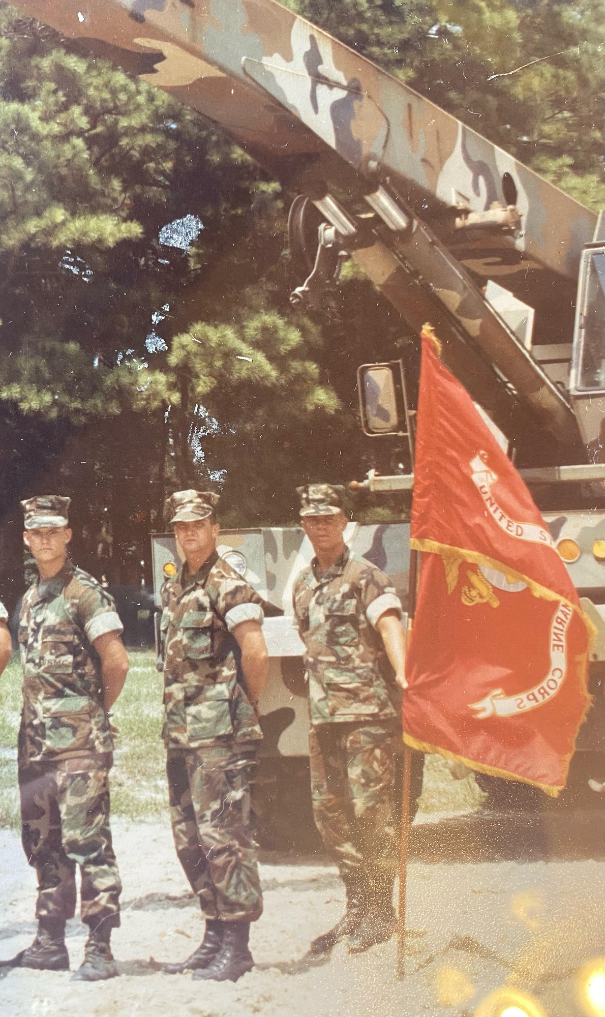 Ward 1988 Mitch, far left, with a few other Marines from his unit at Camp Lejeune.
